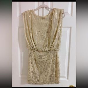 TCEC semi formal gold mini dress
